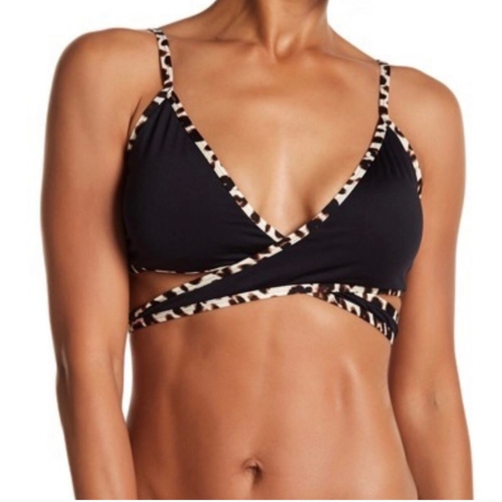 Laundry by Shelli Segal NWT Wrap Bikini Top Size L